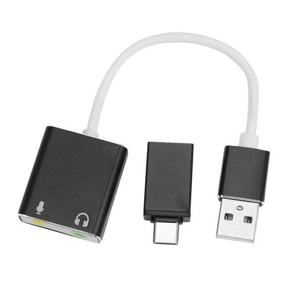 

sound cards usb audio adapter external stereo card with 3.5mm headphone and microphone jack,suitable for windows, mac,pc,phone