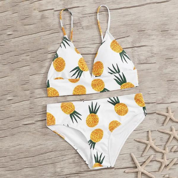 

piece women bikini 2021 summer mujer push up fruits print swimwear beach bathing suit femme high waist beachwear 6.19 one-piece suits