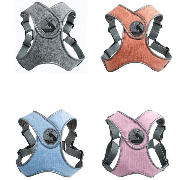 

dog collars & leashes reflective harness choke dogs x step-in vest leash for medium large outdoor walking training