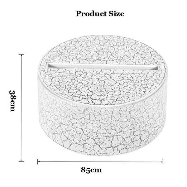 10шт светодиодный трещин лампы базы держатель 3D ABS ночные огни базы светящиеся акриловые 7 цветные акваременные аксессуары для освещения оптом