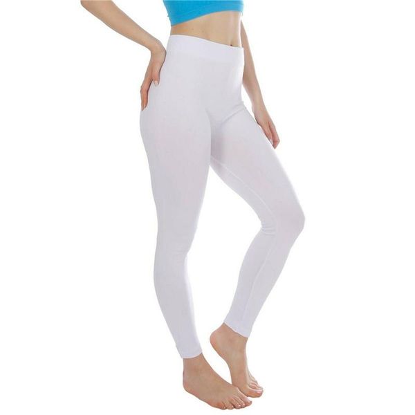 

women's leggings autumn women high waist stretch fitness solid color tights winter warm sportwear ladies pants, Black