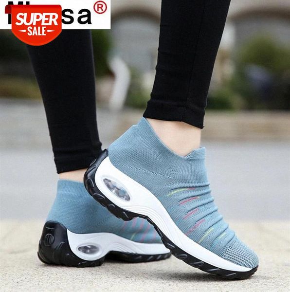 

2021 shoes woman flat soft breathable air cushion loafers spring new casual platform non slip sneakers female zapatos de mujer #er3r