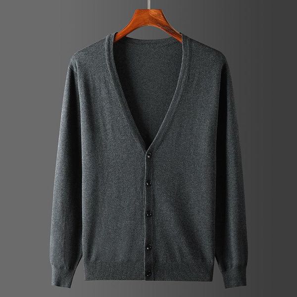 

men's sweaters fashion spring autumn warm solid outwear v-neck cardigan male casual knitwear plus size 5xl coat s30, White;black