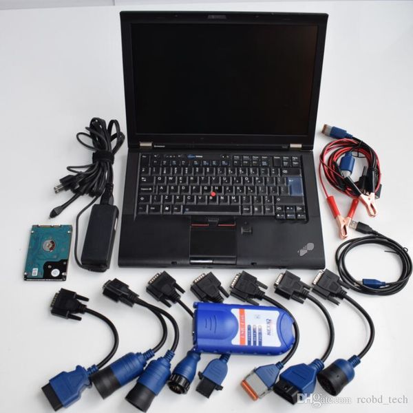 LKW -Diagnose -Scanner -Tool Nexi*Q 125032 USB -Link mit Laptop T410 i5 4G Kabel Full Set Heavy Duty Diagnose 24V