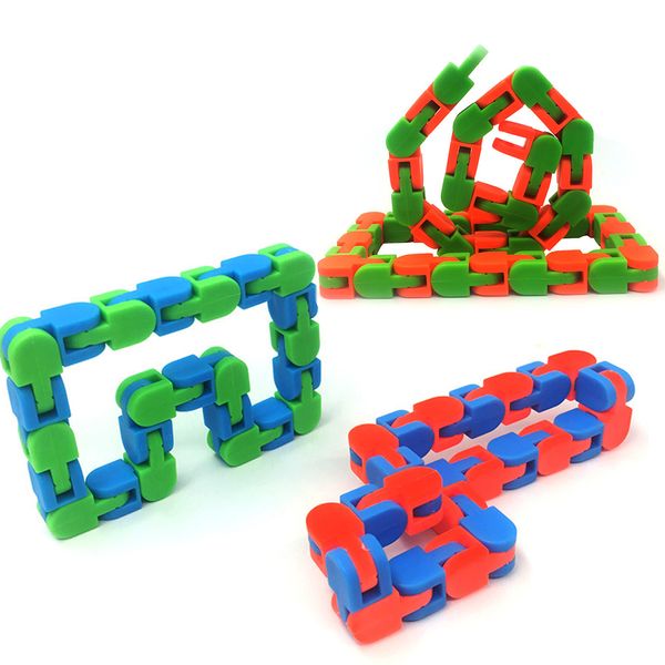 

Random 1PCS Children Funny Fidget Fiddle Sensory Toy Wacky Tracks Stress Relief Educatiaon Block