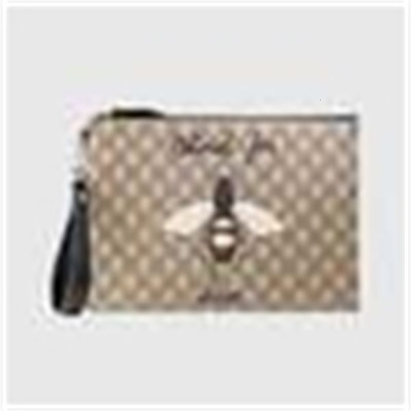 

purse clutch wallet brand pouches bags designer bumbags long luxury chain wallets 473904 clutches evening bee mini belt print canvas c yct3, Black;red