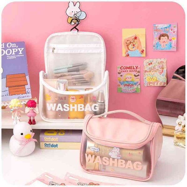 

cosmetic bags 2021 pvc waterproof wash bag korean travel large capacity portable lovely storage