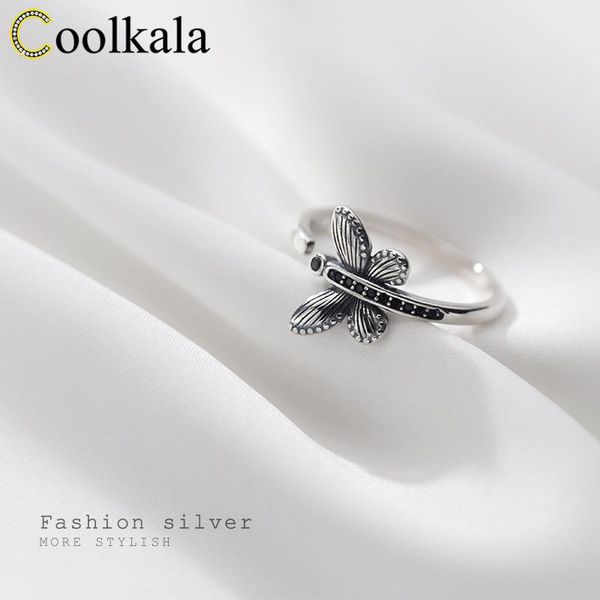 

cluster rings coolkala female simple personality temperament butterfly thai silver literary ring, Golden;silver