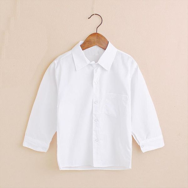 

classic solid baby boys shirts cotton children shirt school jersey kid blouse student uniform girl white, White;black
