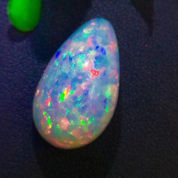 

loose gemstones white opal natural 24.36ct water drop stones for jewelry making necklace, Black