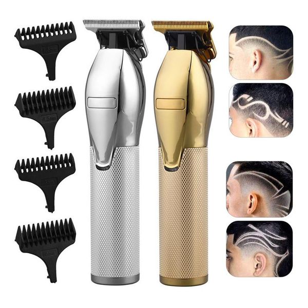 

hair clippers profional cordl outliner clipper for men t-blade barber trimmer rechargeable cutting hine beard