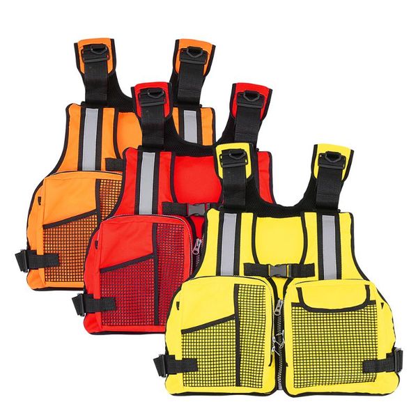 

life vest & buoy 1pc adjustable jacket lifesaving reflective for sailing kayak fishing swimming outdoor tool