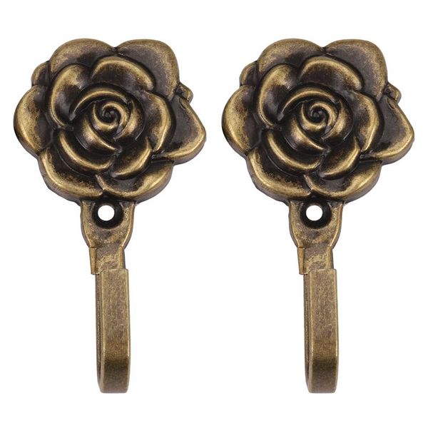 

other home decor 2pcs metal rose flower curtain tie back tieback holders wall hooks