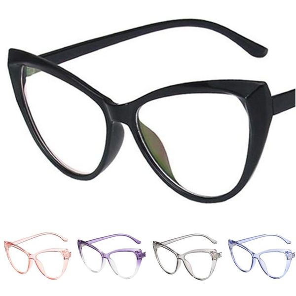 

sunglasses anti-blue glasses retro optical eyewear cat eye spectacles oversize frame simplicity eyeglasses 8 colors, White;black