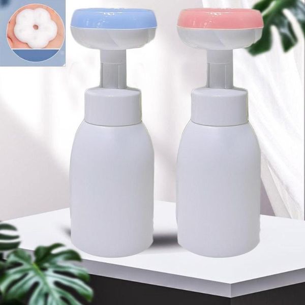 

liquid soap dispenser 2021 300ml flower foam bottle pe fancy children's pressing hand sanitizer shower milk cleansing mousse foaming