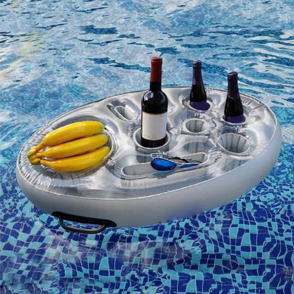 

inflatable floats & tubes drink holder large capacity fruit serving load bearing summer party bucket cup for swimming