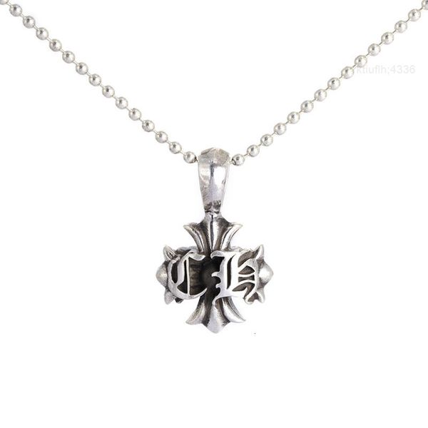 

ch crowe has been tested sold high version letter cross 925 sterling silver pendant for men and women, Red;brown