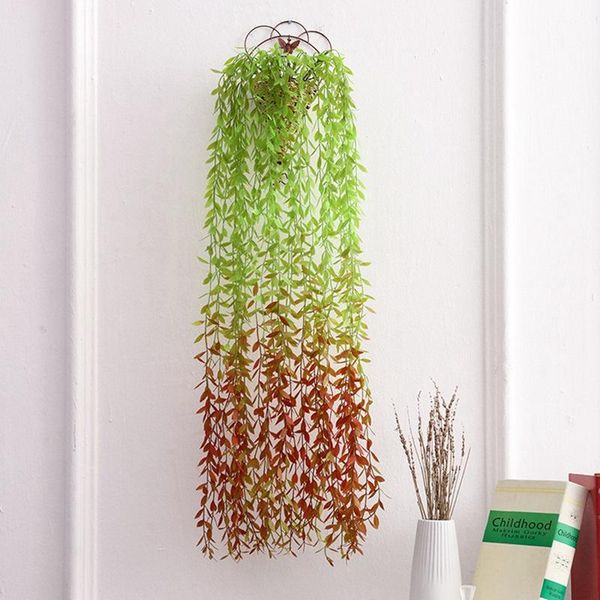 

decorative flowers & wreaths 100cm artificial rattan indoor outdoor classic willow vine plastic hanging garden simulation leaf diy home deco