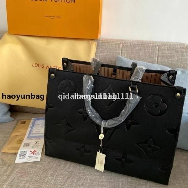 

518 gglvlouisvittonyslvutton handbags onthego shoulder bags women leather luxury designer handbag female fas, Red;black
