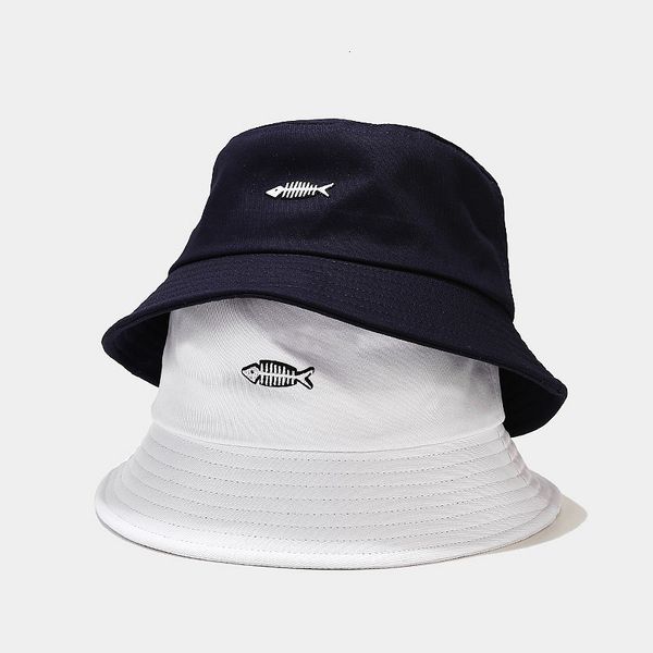 

fashion creative new fishbone label basin hat harajuku leisure sun protection sun visor hat men's and women's fisherman's hat
