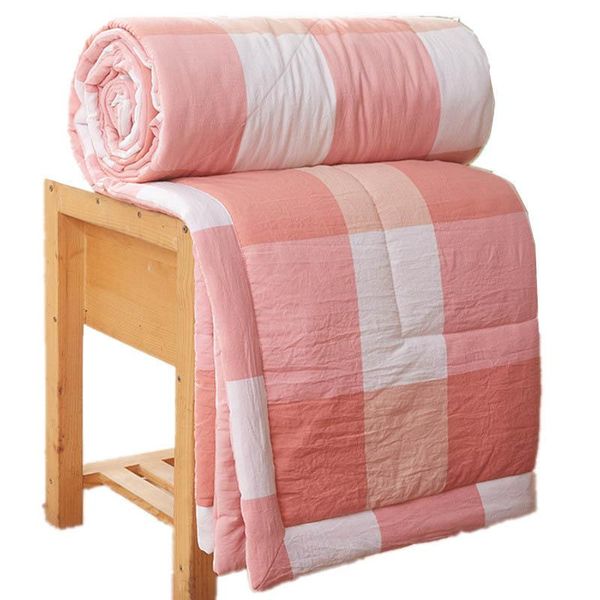 

comforters & sets summer quilt blanket for bed plaid cover bedspreads double thin comforter coverlet bedding gift drop