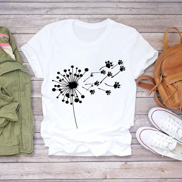 

and women cartoon fashion mens t shirts dog womens paw short sleeve 90s print lady graphic ladies female tee, White;black
