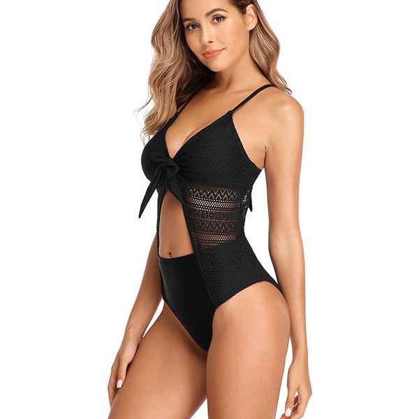 

one-piece suits women high waisted swimsuit backless mesh cloth two piece bathing
