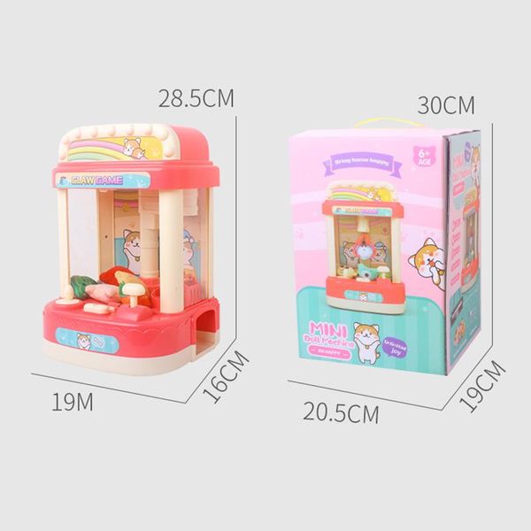 

small animal supplies kids' claw machine catching dolls mini toys music operated gamer vending light grabber gifts for children cnt 66