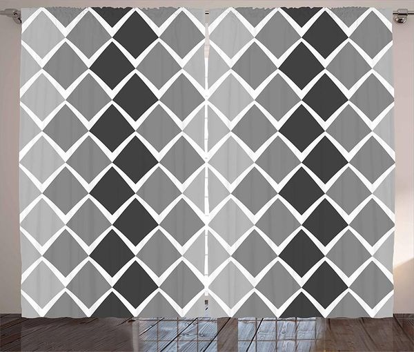 

curtain & drapes grey and white curtains for kids room uneven geometrical shapes with zigzag lines window living bedroom
