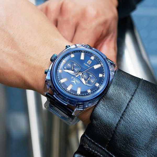 

wristwatches men's quartz watch fashion casual style sports waterproof wristwatch soft transparent silicone strap colorful watches for, Slivery;brown