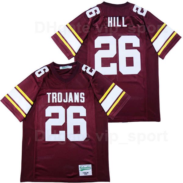 

paradise valley trojans football 26 tyreek hill high school jersey breathable team color red pure cotton embroidery and sewing sport good, Black