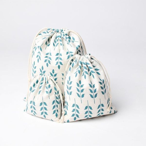 

storage bags handmade cotton linen bag drawstring tea gift wedding candy cosmetic