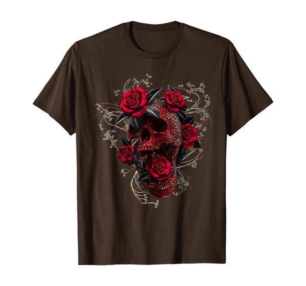 

miaprintspro skull rose shirt for men women, White;black