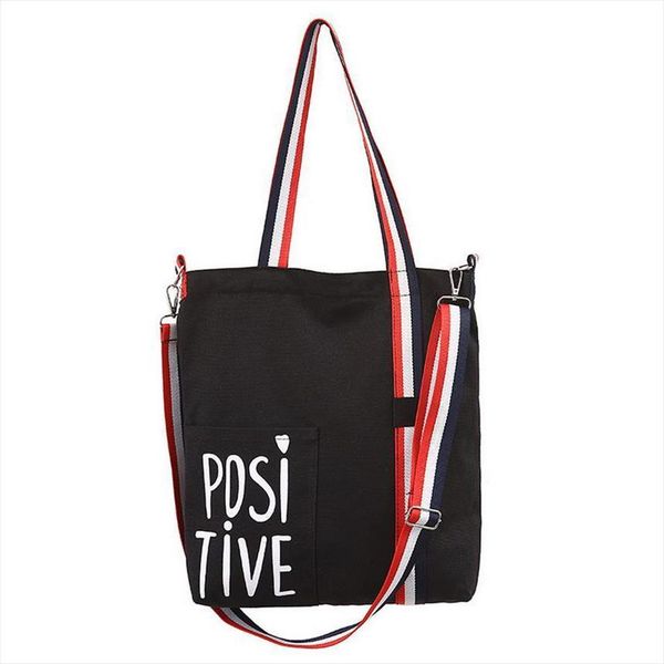 

girl letter canvas tote school bags large preppy book shoulder purse crossbody every day campus