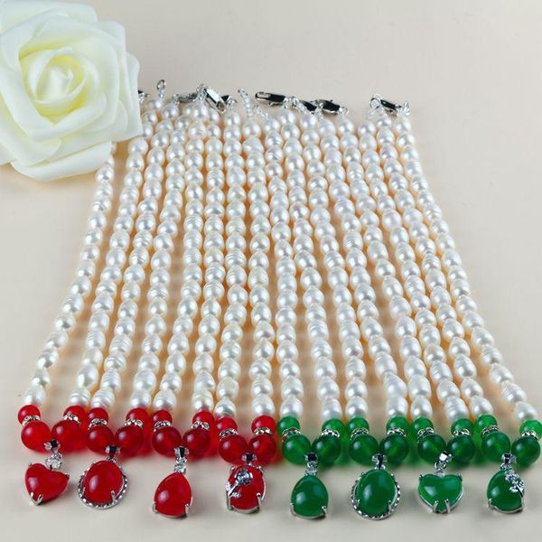 

chains jewelry pearl small girls stall supply necklace pendant freshwater, Silver