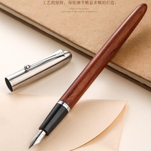 

fountain pens jinhao 51a wood pen ink calligraphy ef/f nib stationery office school supplie