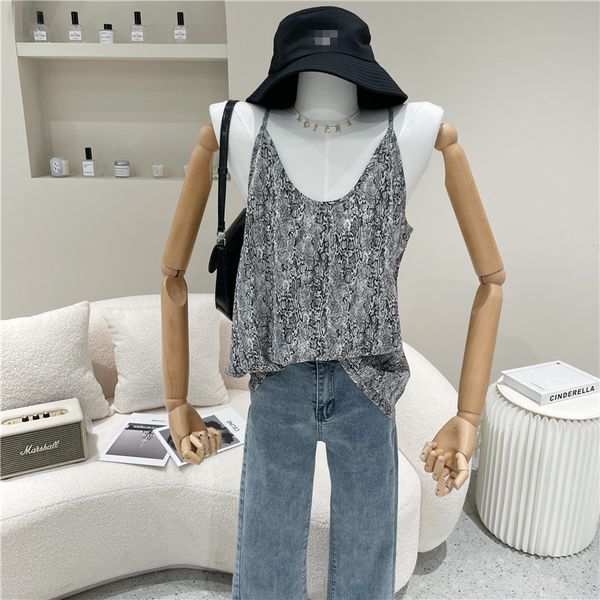 

tanks spring summer female niche retro floral fashion styling slings temperament without back wear vest, White