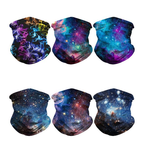 

sky star printed outdoor insect proof hat without brim, magic scarf, bib and riding mask