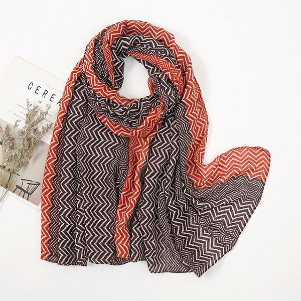 

scarves 2021 fashion wave striped geometric viscose shawl scarf lady print soft pashmina stole wrap snood bufandas muslim hijab 180*90cm, Blue;gray