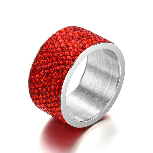 Anel de banda de jóias das mulheres Mens 12mm titânio aço inoxidável de aço inoxidável prometo banda de noivado unisex casamento anel de casamento ajuste, tamanho 6-13