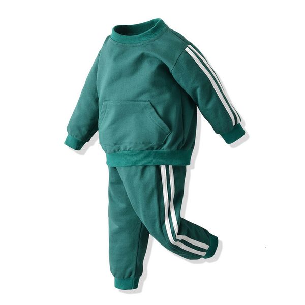 

clothing sets autumn baby boy girls 2pcs outfits fleece jumper pants bebes tracksuit sports clothes c0225, White