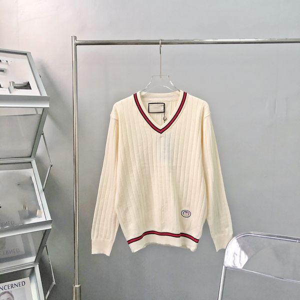 

() gujia early autumn new college style clean fashion v-neck sweater female 07131, White;black