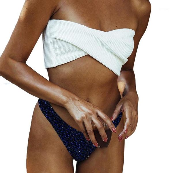 

womail wrapped bikinis women push-up padded beach set swimsuit swimwear bikini 2021 female biquini l302211