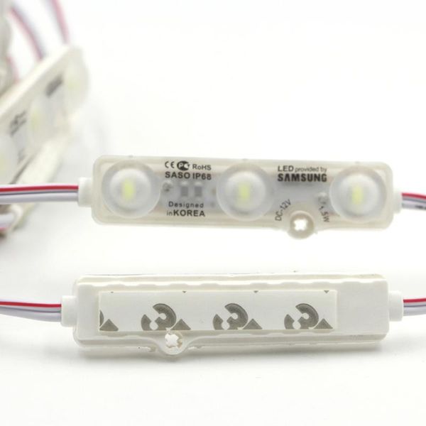

modules 12v samsung chip led module light 3leds 1.2w super bright advertising design lamp ip68 5630 sign backlight 50pcs