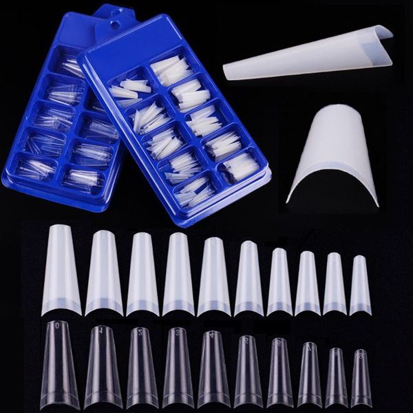 

false nails 500/100pc nail tips clear natural acrylic art uv gel ultra flexible abs fake manicure tool, Red;gold