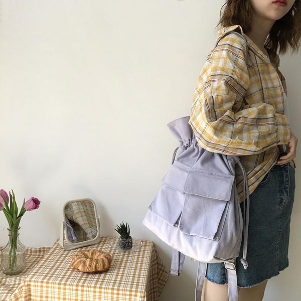 

backpack college style female bag, large capacity backpack, student canvas