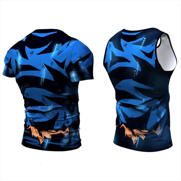

harajuku cosplay anime character 3d print men short sleeve summer blue o neck fitness running sport tee shirt, White;black