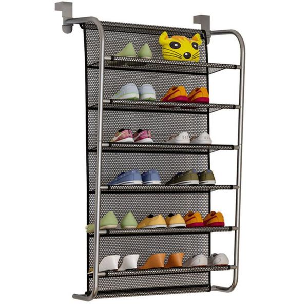 

over door hanging shoe rack shoes organizer wall mounted shelf multi-layer household jdh88 clothing & wardrobe storage