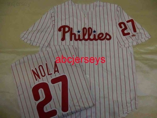 

custom aaron nola sewn baseball jersey new stitch any name number men women youth baseball jersey, Black