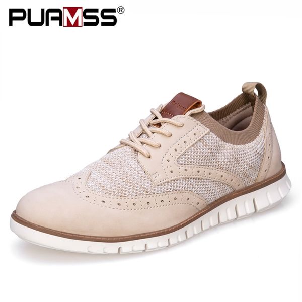 

men shoes lace-up breathable brogue wedding dress male formal footwear plus size 211102, Black
